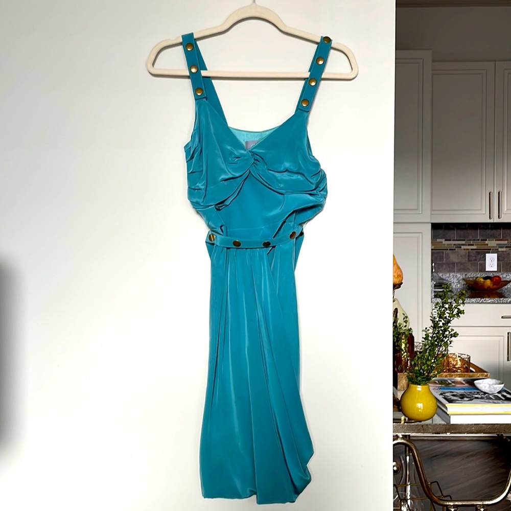 Silk Hunter Dixon Bubble Dress with belt